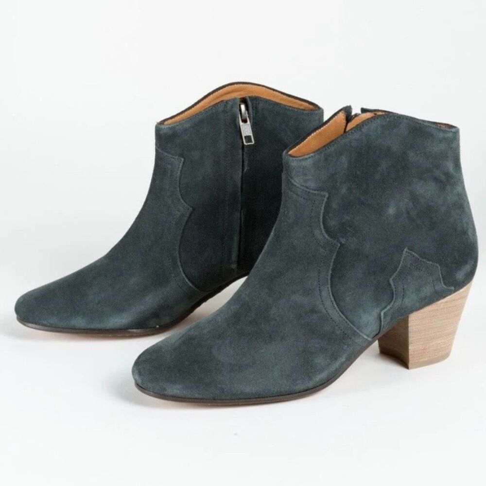Isabel Marant Etoile Dicker Ankle Booties Made in France Suede sz 7